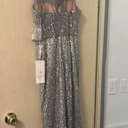 Beautiful formal gown in Silver WOW