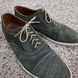 US Size 10.5 Allen Edmonds Strand Sneaker, Grey Suede Leather, PICK-UP ONLY, Retail $300