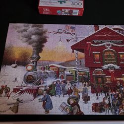 "Whistle Stop Christmas " 500pc Jigsaw Puzzle 