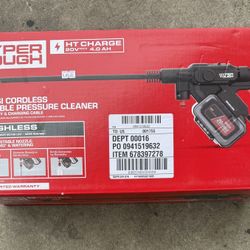 Hyper Tough 710 PSI 20V Brushless Cordless Portable Pressure Cleaner with 20V Max 4.0Ah Battery and Charging Cable