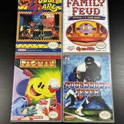 Custom Cases Only for Nintendo Entertainment System NES - Double Dare, Family Feud, Pac-Man, Touchdown Fever