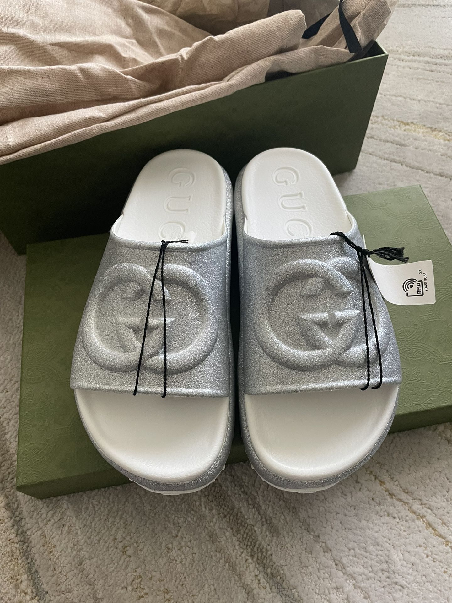 New- Gucci Platform Women’s Slides, Size 37