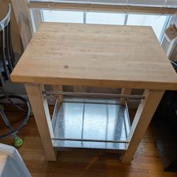 Butcher Block Table FROM IKEA 
