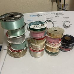 $5 For  All  Mixed Lot Art Craft Holiday Ribbons Some Border Stickers Etc