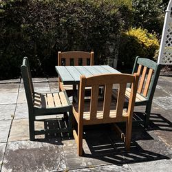 Amish Made Polywood Table And Chair Set
