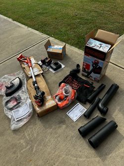 Cordless Sweeper & String Trimmer, Battery & Charger/ Combo Kit