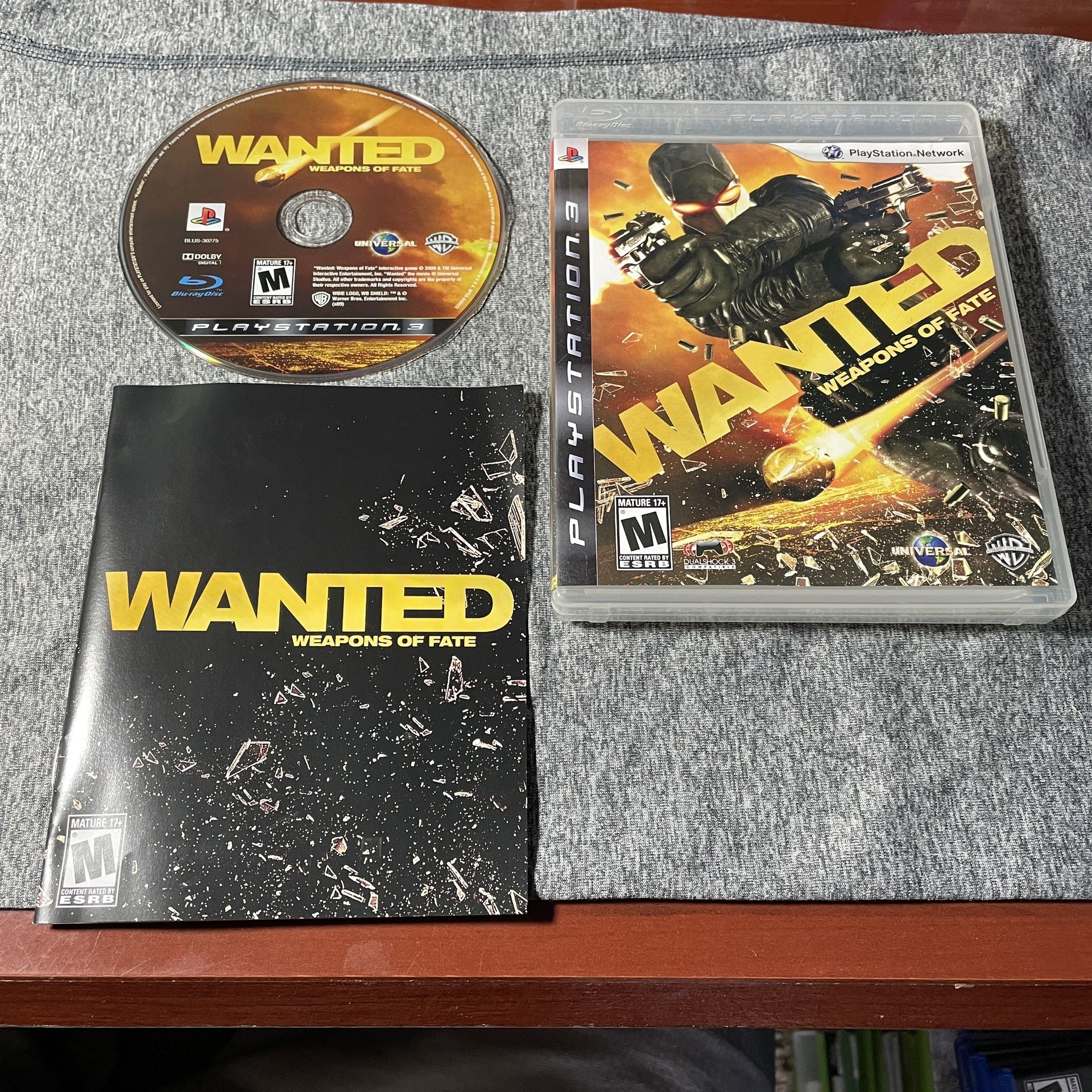 新品未開封　PS3  WANTED：WEAPONS OF FATE Wanted Weapons Of Fate PS3 PlayStation 3 Video Game Mint
