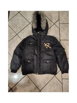 Rocawear Girls' Black Puffer Jacket Size L(14-16)