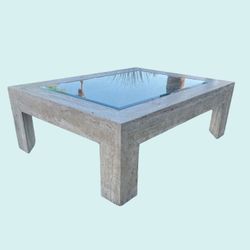 1970s Italian Travertine Coffee Table 