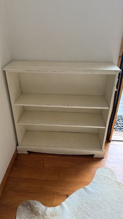 Vintage White Bookcase