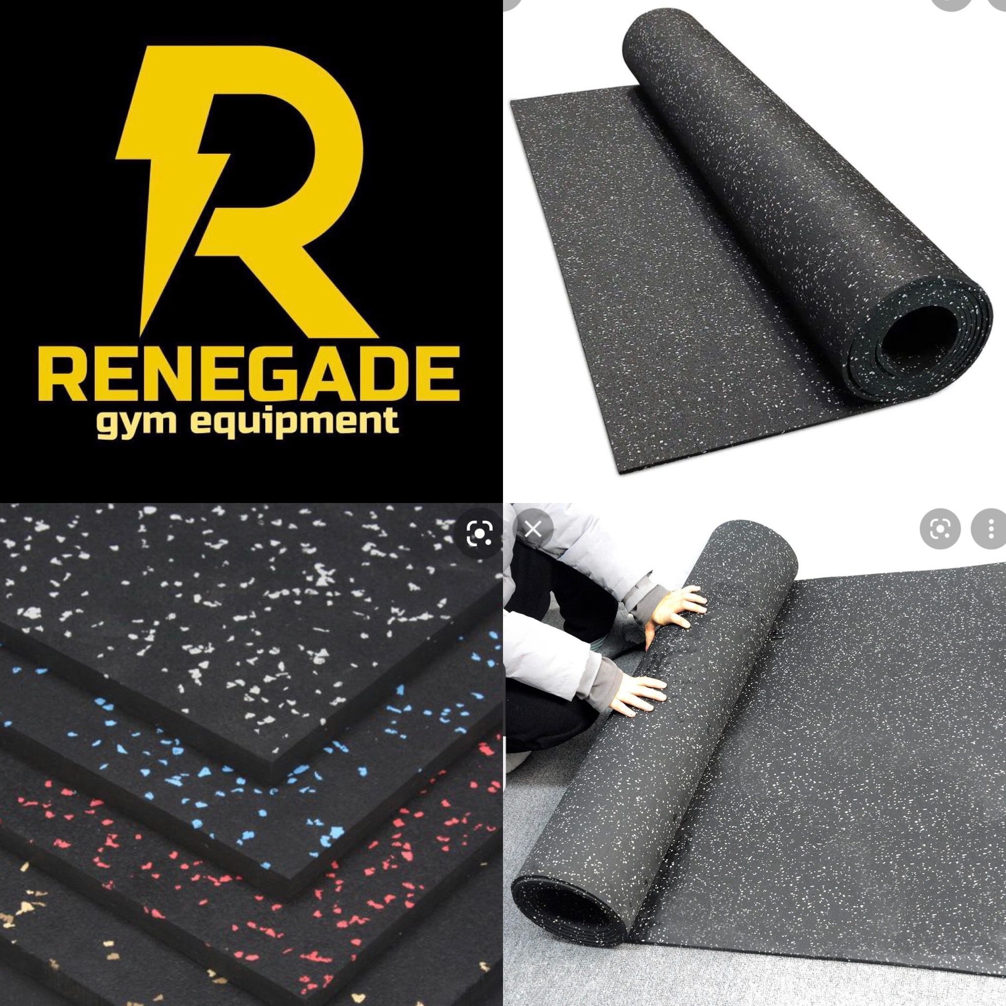 New 4β X 8β 9mm Grey Fleck Rubber Gym Flooring Free Delivery π