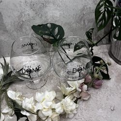 Elegant branded glasses from The Dome at Hyatt Regency Dallas — perfect for cocktails, brandy, whiskey, or as collectible hotel barware.  ✨ Details: •