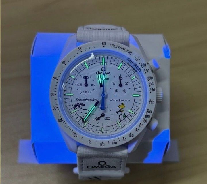 Omega x Swatch Moonswatch Snoopy Mission To The Moon - Full Moon (White) New