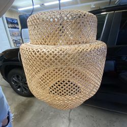Bamboo Woven Pendant Light - Room Essentials
