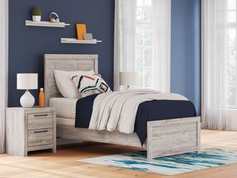 Broachmyn Gray Twin Panel Bed (Online Special Price)