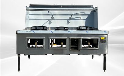 Commercial NSF 3 hole Chinese Wok Range made USA CWRUS-3H