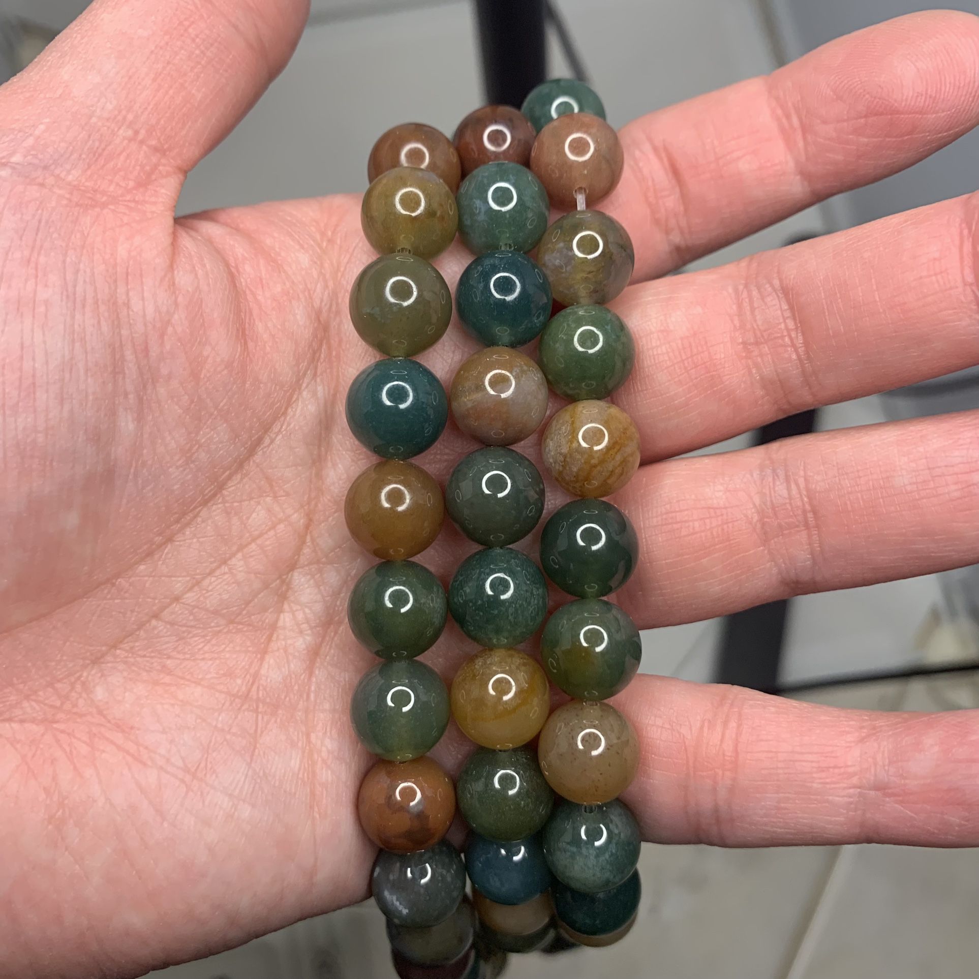 Natural Indian Agate 3As+4As 10mm Loose Beads (1 Strand/15”-16”)
