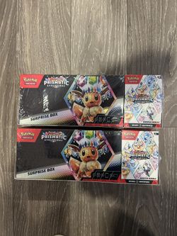 Pokemon Prismatic Evolutions Surprise Box & Booster Bundle - Sam's Combo Bundle
