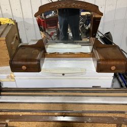 Art Deco Dresser Top With Mirror Very Nice