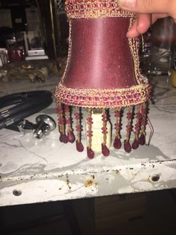 Nightlight with shade and beads