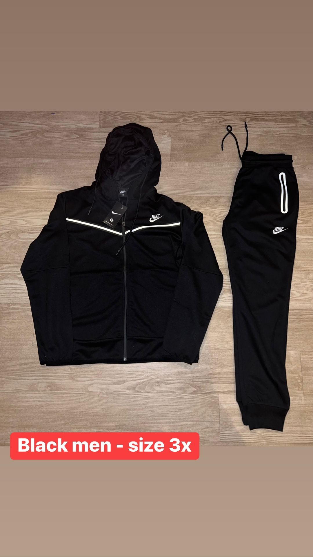 Black Men Nike Sweatsuit Size 3x