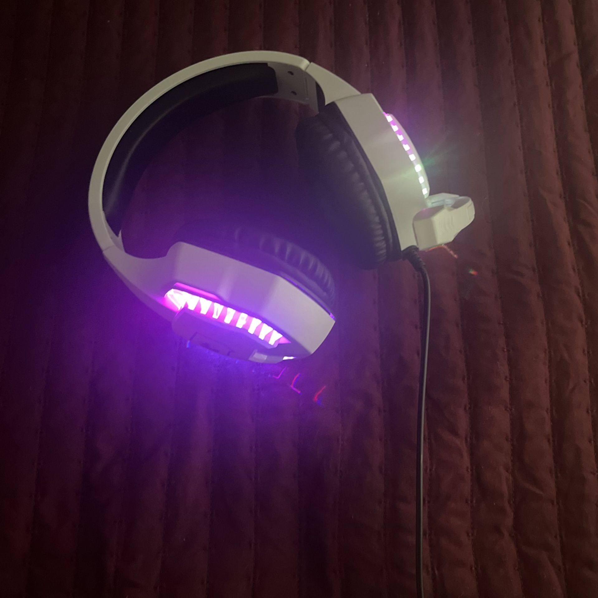 led gaming headset , usb cord 