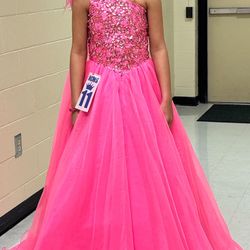 Ava Presley Hot Pink Pageant Dress 