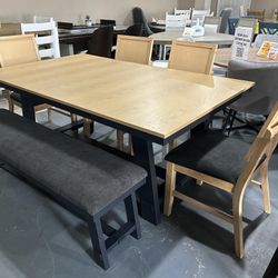 New  6pc Dining Table & Server Set