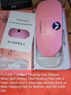 Portable Cordless Heating Pad Electric Waist Belt Device Fast Heating &Kp6