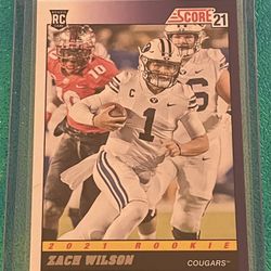 2021 Panini Score Zach Wilson Throwback Rookie Insert RC #TB8 Jets NFL 