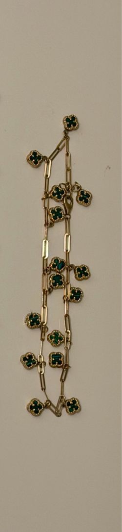 Gold 14k van cleef design bracelet link 81/2 inch