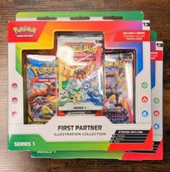 3x Pokémon First Partner Illustration Boxes; Series 1. SEALED! Selling As Lot For $170 FIRM! Pick Up In Coral Springs.