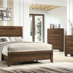 [SPECIAL] Millie Cherry Brown Panel Bedroom Set

