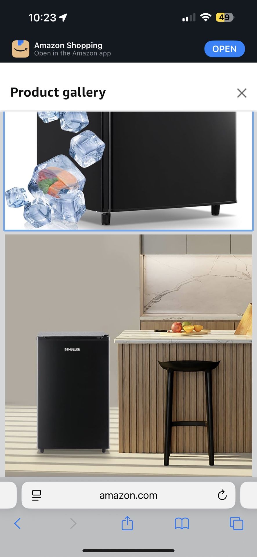 Compact Freezer 3.2 Cubic Feet