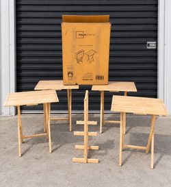 Mainstays 3-Piece Oversize TV Tray Table Set