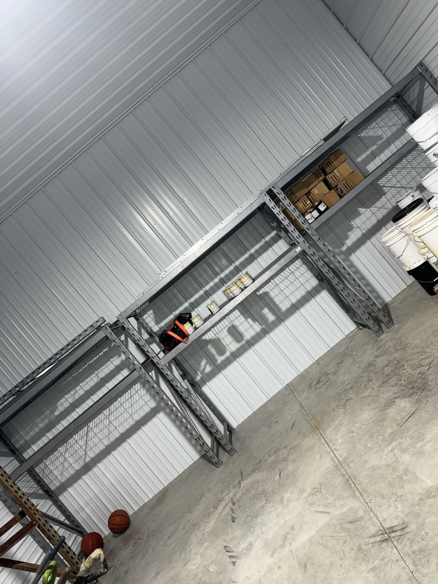 Pallet And Metal Shelving