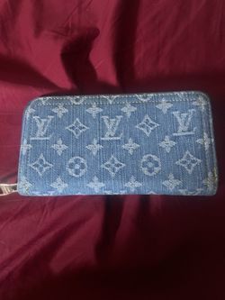 Louis Vuitton Zippy Wallet Long Wallet Monogram Denim Blue