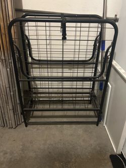 Black Metal Folding Bed Frame. Single