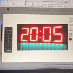 NEW EXTRA LARGE 18” HOME CLOCK. Used for Gym, Programmable Interval Workout Timer. w/Countdown/Up, Stopwatch, Calendar/Tempature Digital Wall Clock. 