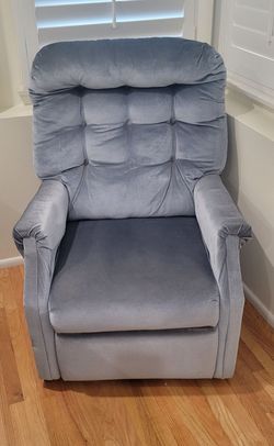 Blue Recliner Chair 26" X 29" X 38"