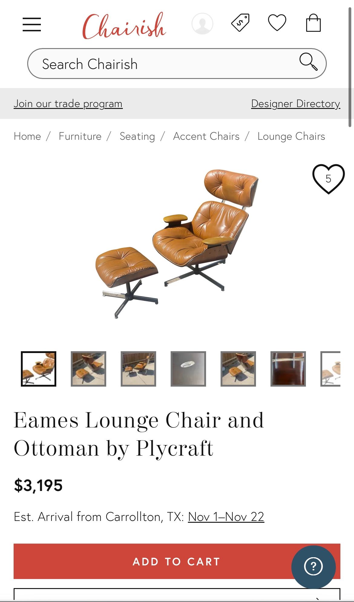 Eames Lounge Chair and Ottoman by Plycraft