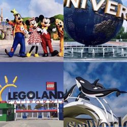 All Park Ticket Disney, Lego land, Sea World, Six Flags , SG Zoo