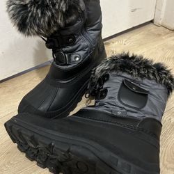 Youth Kids Waterproof Insulation Snow Boots Size 4