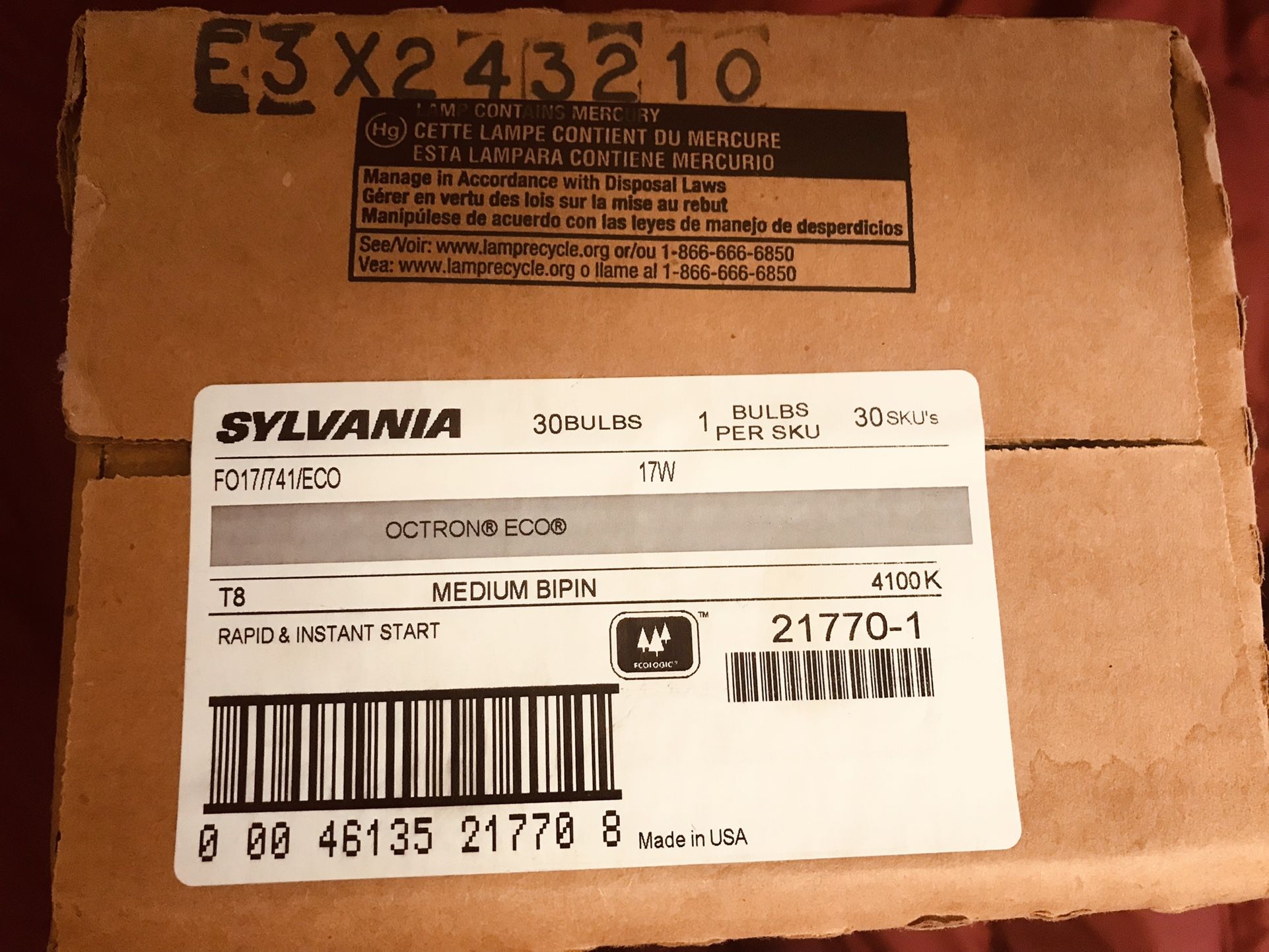 30 Fluorescent tube light bulb/ F017/741/ECO 4100k 24”