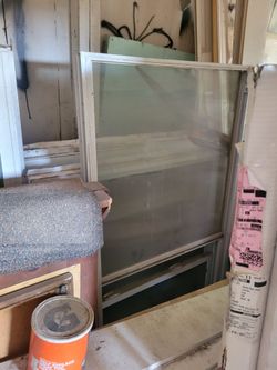 White Framed Single Pane Windows