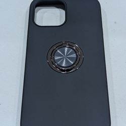 iPhone 13 Pro Max Black Ring Stand Case