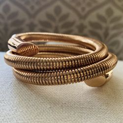 Retro Gold Pipeline Stretch Wrap Bracelet 