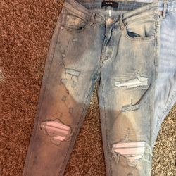 Amiri Jeans white patch 