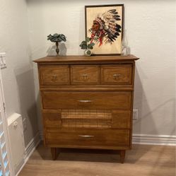 Mid Century Tall boy Dresser