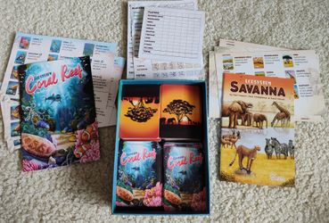Ecosystem: Coral Reef and Savanna Board/Card Game